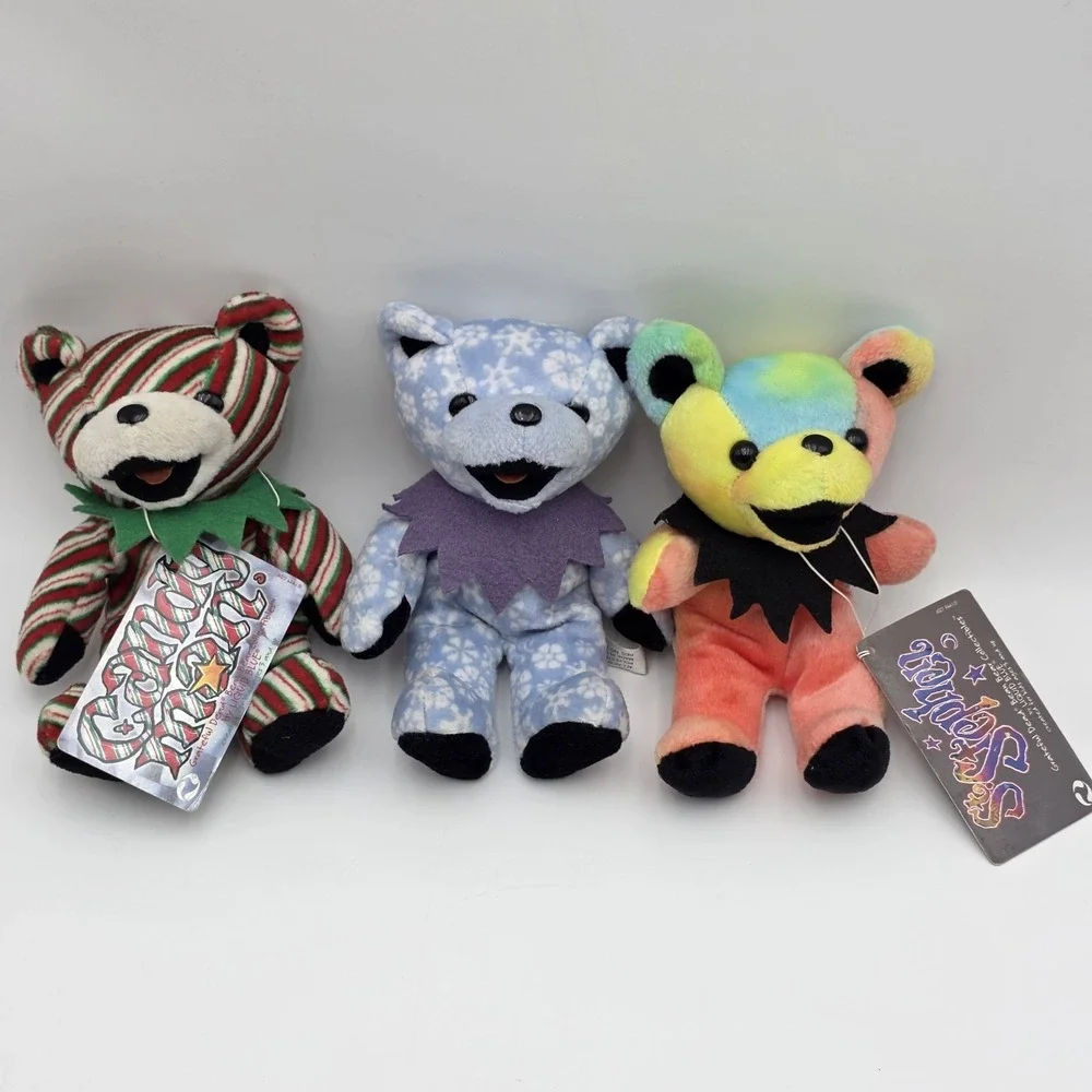 Lot of 6 Vintage Grateful Dead Beanie Bear Plush 6